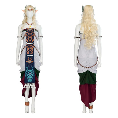 Disguise Sonia Cosplay Queen Sonia Cosplay Costume Beautiful Zelda Dress Fantasy and Accessories Outfit Halloween Costumes