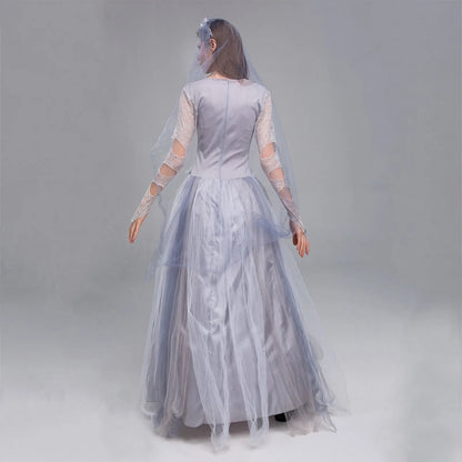 Party Attire Halloween Women'S Ghost Bride Costume Women'S Costume Horror Ghost Bride Cosplay Dress Ghost Performance Costume