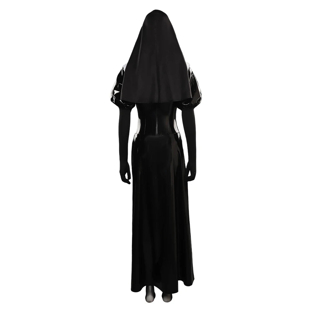 Nun Cosplay Fantasia Sexy Jumpsuit Fantasia Movie The Nun 2 Costume Adult Women Fantasy Halloween Carnival Party Clothes