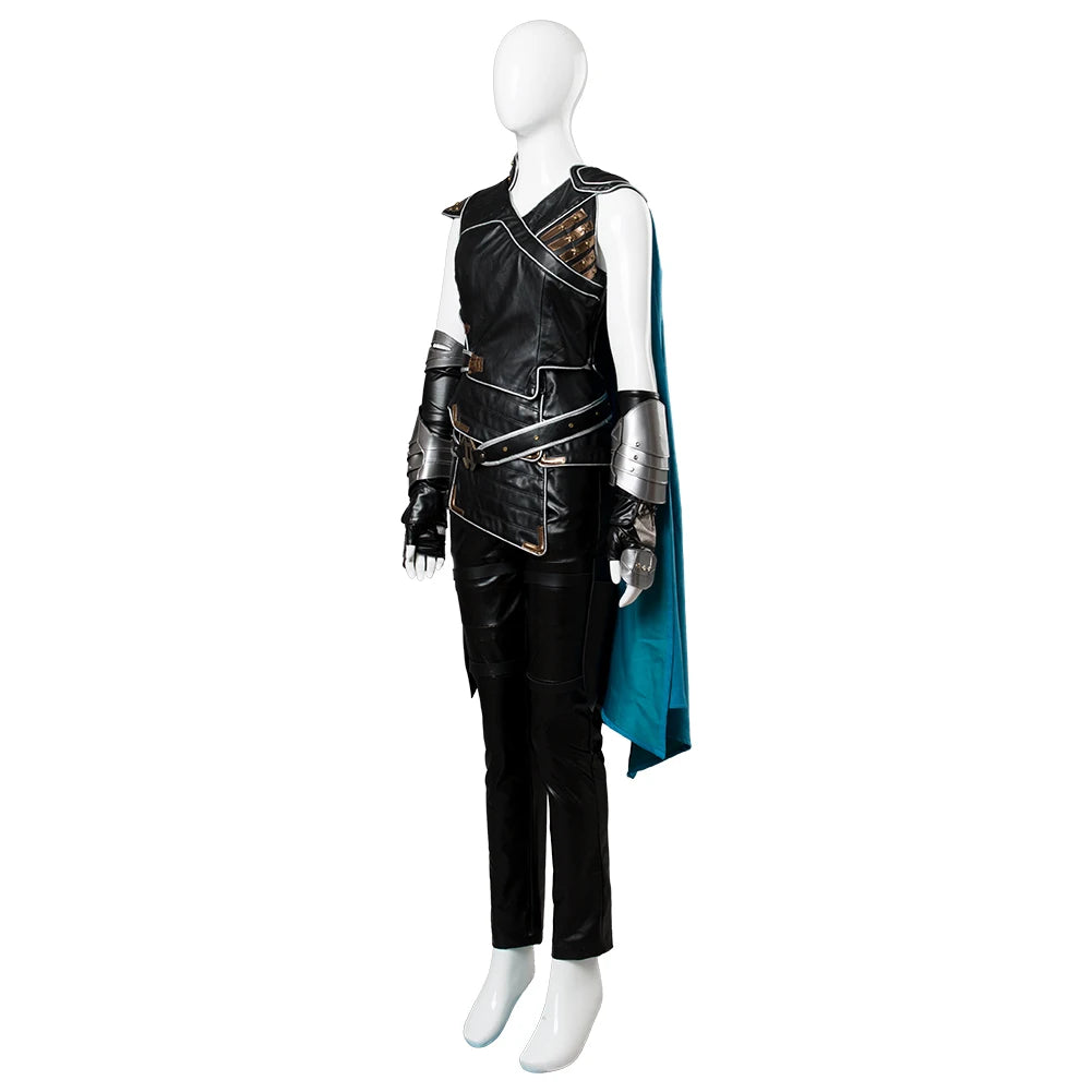 Valkyrie Inspired Female Superhero Costume with Cape for Adult Women Cosplay Halloween Roleplay Outfit