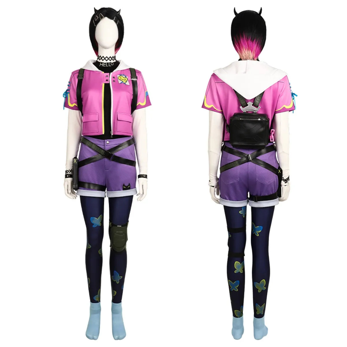 Valorant Clove Cosplay Costume Pink Jacket Shirt Shorts Pants Full Set Individual Pieces Available