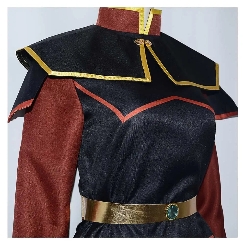 Adult Fantasy Azula Cosplay Costume Cartoon Avatar: Last Cosplay Airbender Shawl Belt Suit Outfits Halloween Party Women Clothes