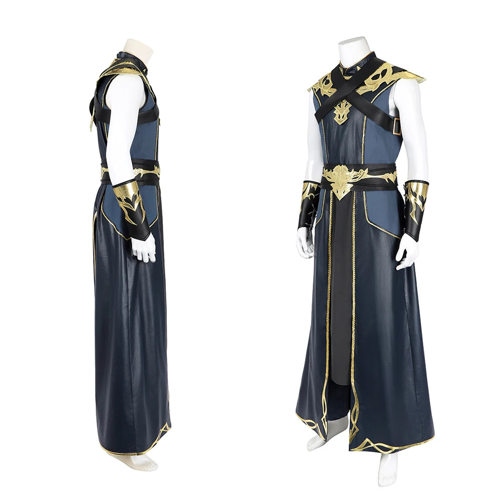 The Dark Urge Cosplay Fantasy Game BG3 Mens Wizard Robe Pants Fullset Anime Balder Gate 3 Costume Adult Men Roleplay Outfit Suit