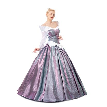 Aurora Cosplay Costume Dress Aurora Dress Up Purple Color Changing Ball Gown Princess Cosplay Dress Custom Made for Adult Women