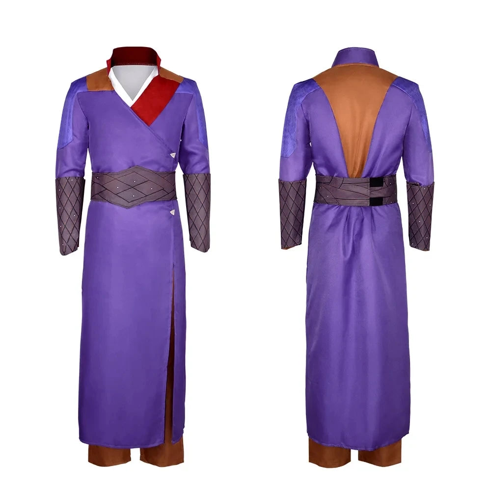 Gale Cosplay Costume Trench Purple Robe Men Game Baldurs Gate 3 Role Play Men Uniform Gate Halloween Christmas Carnival Full Set