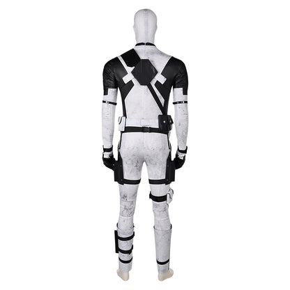 Cospaly Pool White Black Set Wade Costume Movie Dead Cos Pool Jumpsuit Mask Outfits Men Halloween Carnival Party Suit