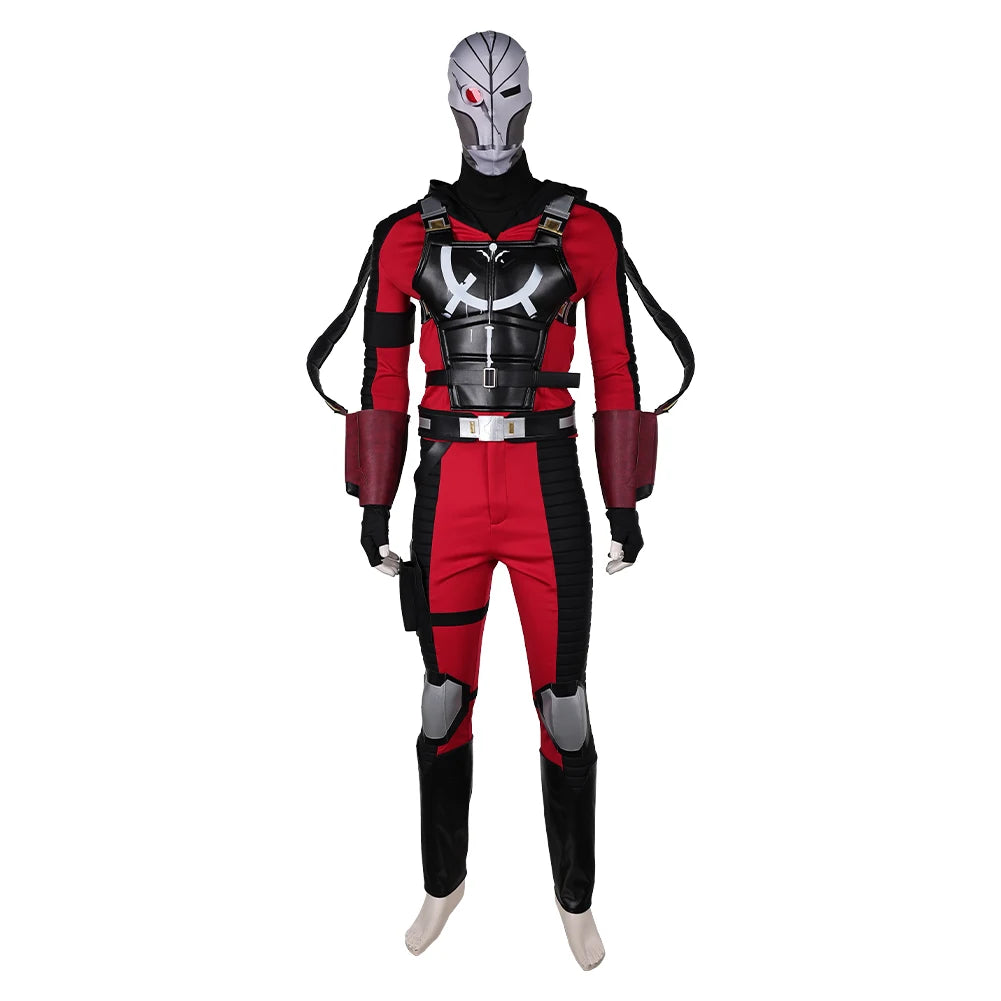 Deadshot Cosplay Costume Game Suicide Roleplay Men Outfits Male Fantasia Mask Headgear Armor Set Clothing Halloween Party Suit