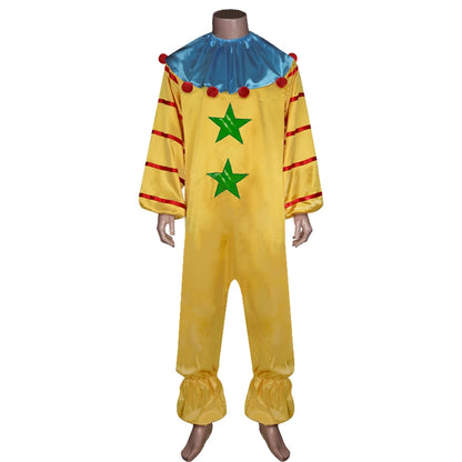 Killer Klowns from Outer Space Cosplay Costume Clown Jumpsuit Scarf Man Women Halloween Party Role Play Clothes For Adult New