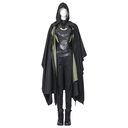 Lady Loki Cosplay Costume Sylvie Cloak Vest Horns Crown Sylvie Enchantress Outfits for Halloween Carnival Game Party Show