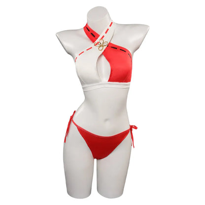 Yae Miko Cosplay Women Swimsuit Costume Outfit Female Girls Sexy Dress Halloween Carnival Party Disguise Swimwear