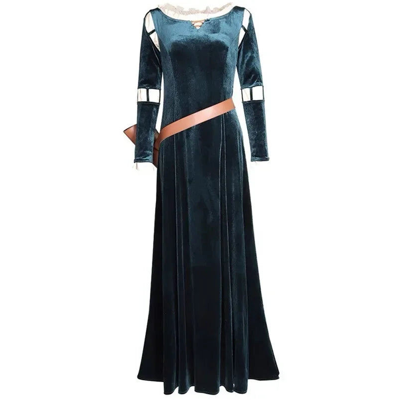 CosDaddy Movie Merida Cosplay Costume Adult Women Dress Wig Suits Girls Halloween Carnival Costume