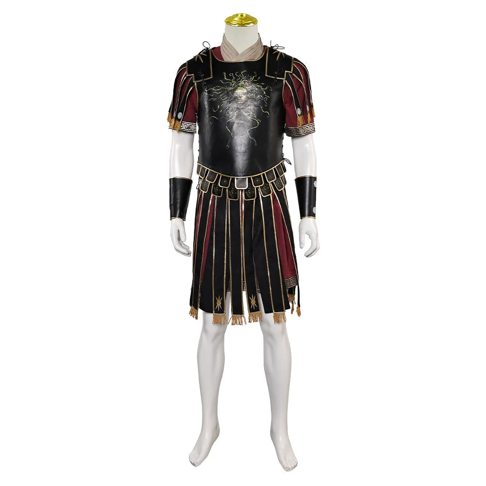 Fantasia Marcus Cosplay Combat Uniform 2024 Movie Gladiator Disfraz Costume Men Male Fantasy Halloween Carnival Party Clothes