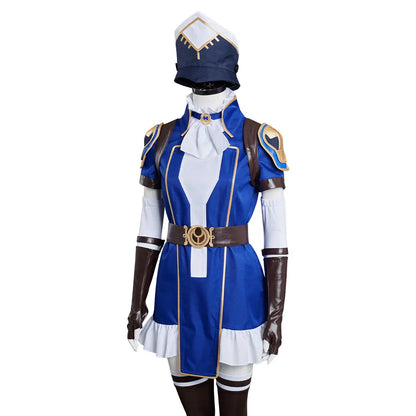 Game Arcane Caitlyn the Sheriff of Piltover Cosplay Costume Dress Hat Wigs Full Set Women Outfits Halloween Carnival Suit