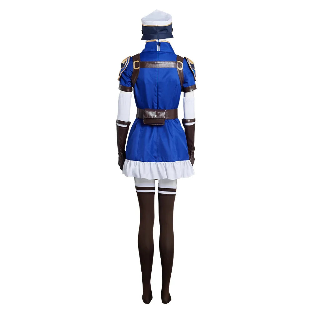 Game Arcane Caitlyn the Sheriff of Piltover Cosplay Costume Dress Hat Wigs Full Set Women Outfits Halloween Carnival Suit