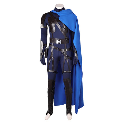 Cloud Strife Cosplay Fantasia Blue Cloak Combat Suits Wig Anime Game Final Fantasia VII Costume Disguise Men Fantasy Halloween