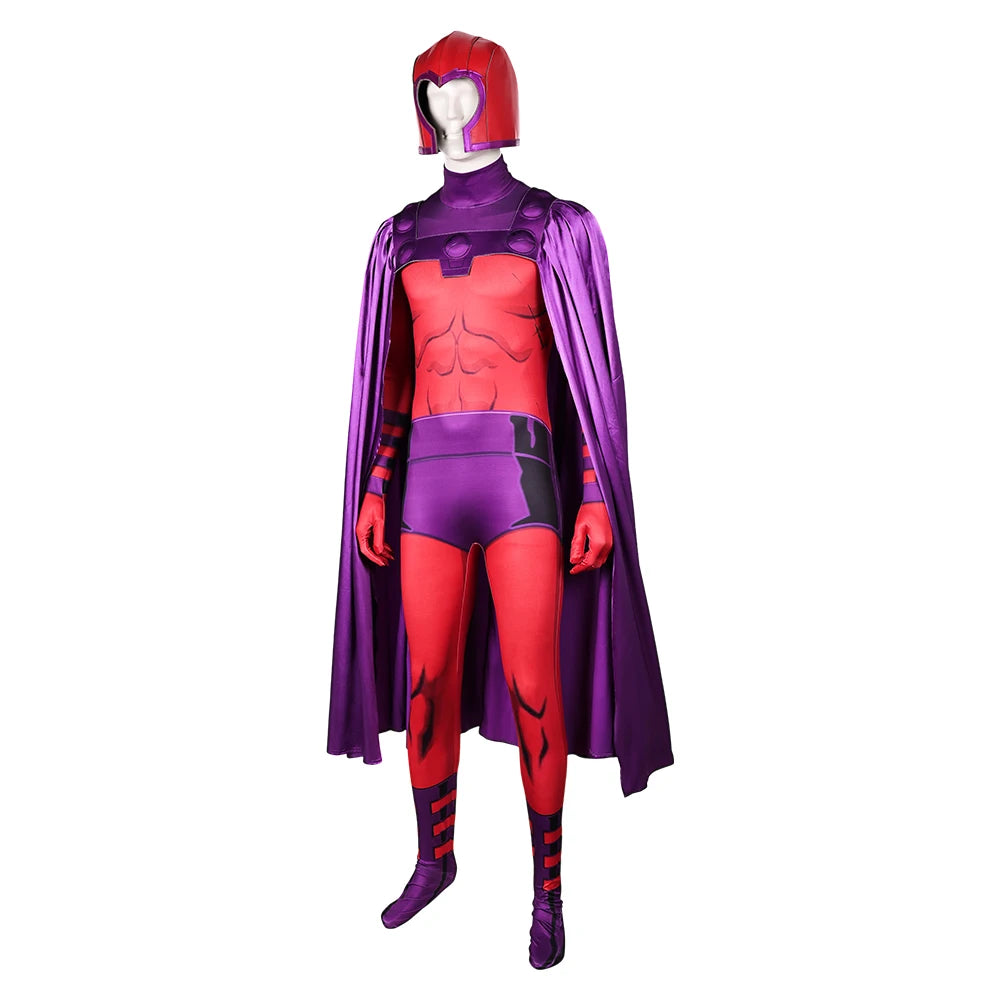 Magneto Cosplay Fantasia Anime X Super Villain Costume Disguise Adult Men Roleplay Outfits Male Halloween Carnival Party Clothes