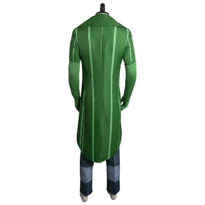 Dr. Seuss The Lorax Onceler Cosplay Costume Green Suit for Men Halloween Roleplay Outfit