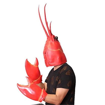 Funny Lobster Crab Claws Gloves Hands Weapon Props Halloween Cosplay Costume Latex Animal Masks Party Props Toys Decoration