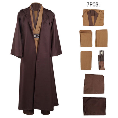 Obi-Wan Kenobi Cos Costume Star Soft Polyester Wars Cosplay Costume Halloween Jedi Role Playing