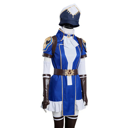 Game Arcane Caitlyn the Sheriff of Piltover Cosplay Costume Dress Hat Wigs Full Set Women Outfits Halloween Carnival Suit