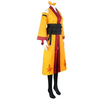 Edens Zero Anime Homura Kogetsu Kimono Women Uniform Suit Cosplay Costume Yellow Dress Girls Party Clothes Halloween Costumes