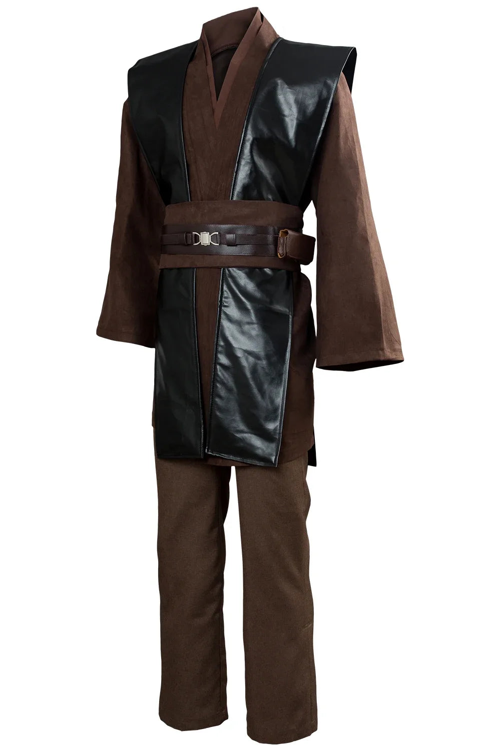 Anakin Skywalker Cosplay Costume Brown No Clock Costume Suit Halloween Carnival Cosplay Costumes for Adult Men