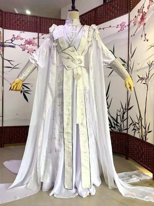 Custom Oversize Women&Men Cat Master Male Carnival Cosplay Costume White Outfit Chinese Hanfu Dress For Women Large Size