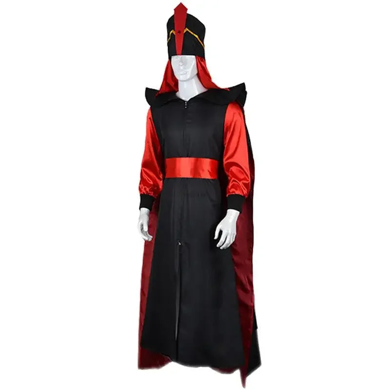 The Arabian Nights Aladdin Jafar Cosplay Costume Aldult Man Woman Halloween Wizard Clothes Suit