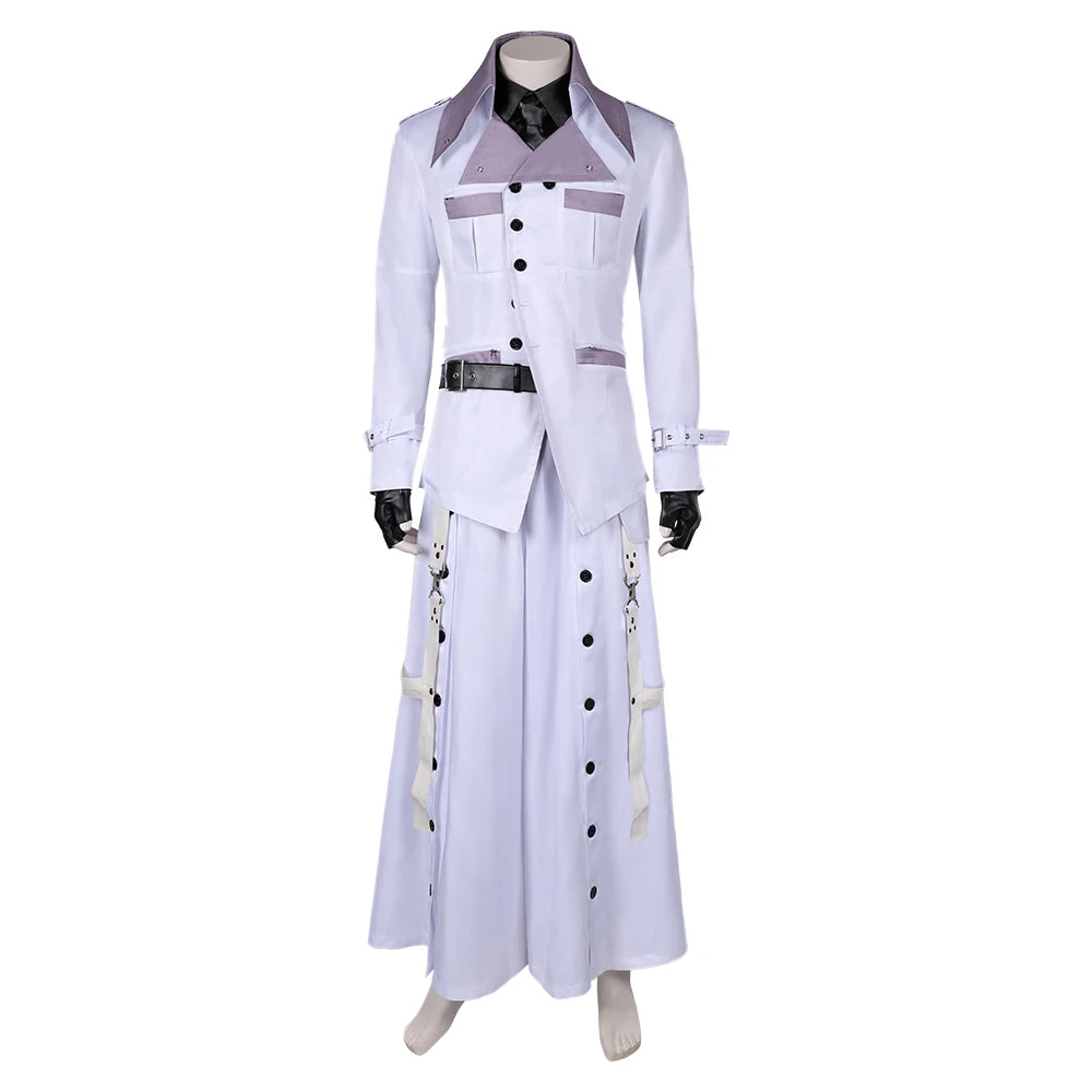 GameRufus Shinra Final  Cosplay Costume Fantasy Adult Men Male Coat Belt Gloves Outfits Halloween Carnival Party Suit