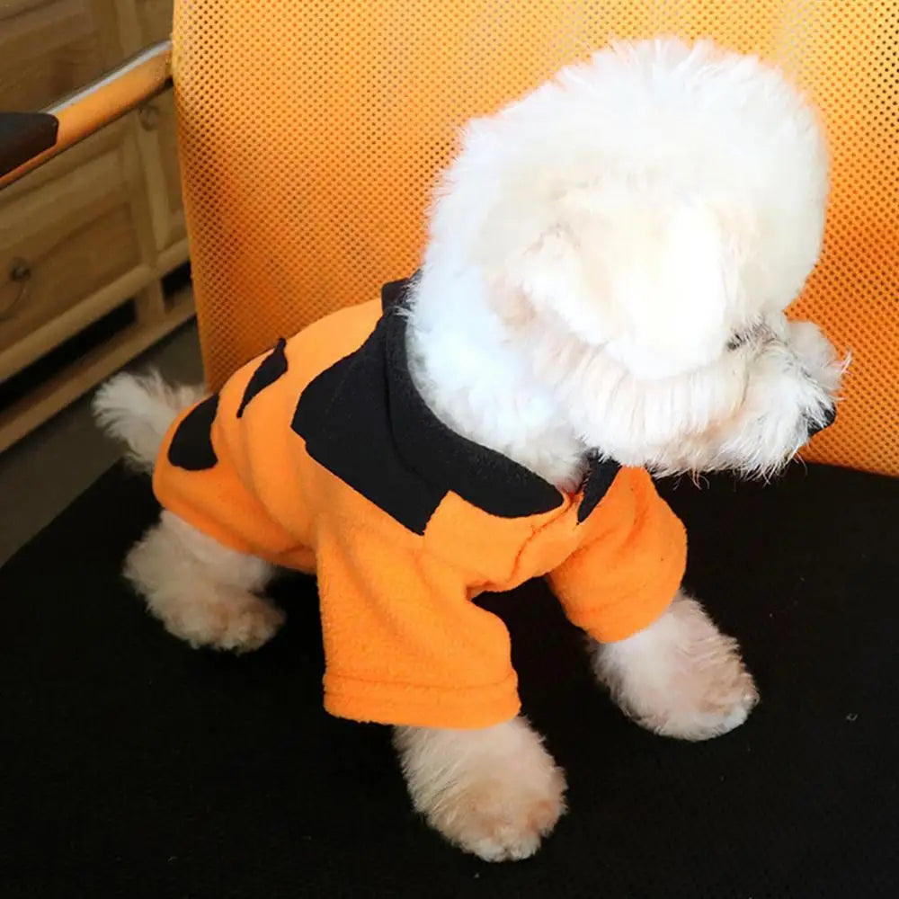 Dog Costume Pumpkin | Cute Pet Cosplay Dress | Puppy Hoodie Pet Coat Halloween Clothes Comfortable Breathable Soft Animal Jumpsu