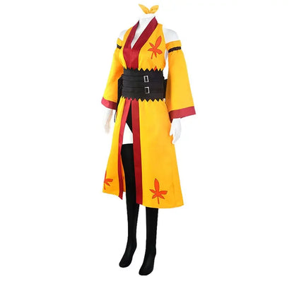 Edens Zero Anime Homura Kogetsu Kimono Women Uniform Suit Cosplay Costume Yellow Dress Girls Party Clothes Halloween Costumes