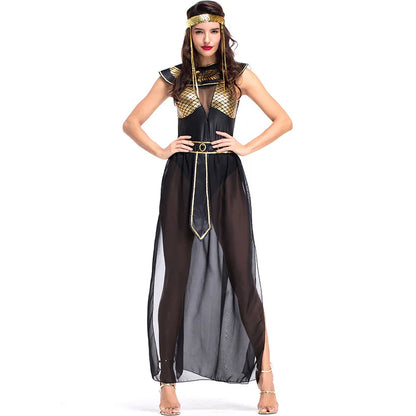 Adult Halloween Queen Cleopatra Costumes Women Sexy Egyptian Greek Goddess Dress Suit Ancient Egyptian Pharaoh Cosplay Clothing