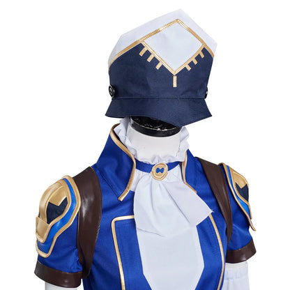 Game Arcane Caitlyn the Sheriff of Piltover Cosplay Costume Dress Hat Wigs Full Set Women Outfits Halloween Carnival Suit