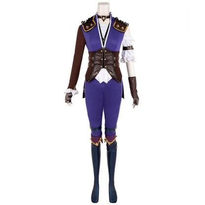 Game Caitlyn Kiramman Cosplay Costume Violet Battle Of Two Cities Suits Halloween Theme Party Women Uniform Outfits