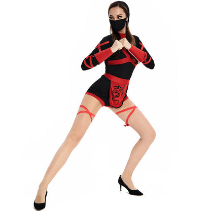 Women Sexy Ninja Costume Anime Dragon Samurai Ninja Cosplay One-piece Garment Jumpsuit Uniform Sexy Suit Christmas Female Adult