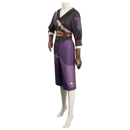 Women Amity Cosplay Costume The Owl Cos House Role Play Outfits Purple Top Pants Set Clothing Girls Halloween Party Suits