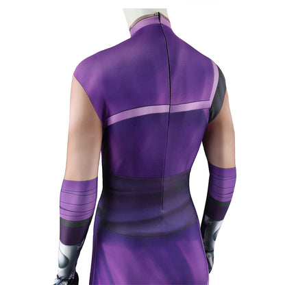 Mileena Cosplay Jumpsuit Mortal Kombat Costume Women Sexy Purple Rompers Halloween Carnival Party Disguise Uniform