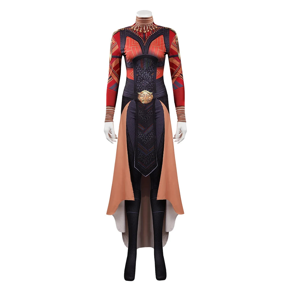 Okoye Cosplay Costume Movie Wakanda Forever Women Jumpsuit Outfit Halloween Party Clothes For Ladies Role Play Fashion New