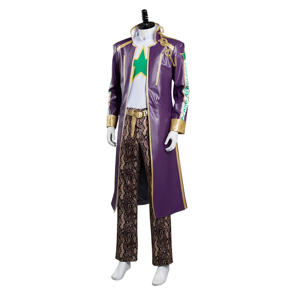 Kujo Jotaro Stone Ocean Cosplay Costume Anime JoJo's Bizarre Adventure Men's Halloween Outfit