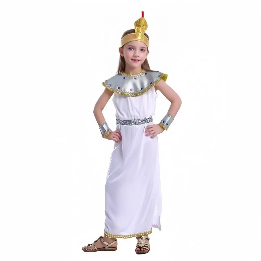 Egyptian Girls Cosplay Costume Christmas Halloween Carnival Party Stage Performance Clothes for Children Holiday Gift