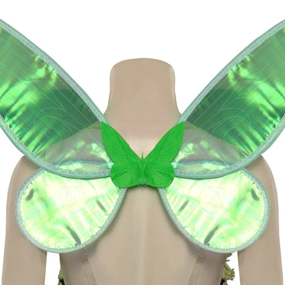 Tinker Bell Cosplay Dress Women Costume Movie Peter Cos Pan Fantasia Elf Roleplay Dress Wings Halloween Carnival Party Outfits