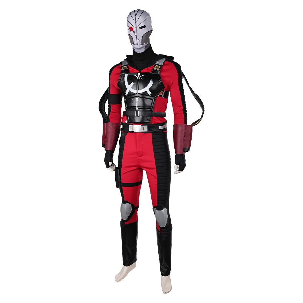 Deadshot Cosplay Costume Game Suicide Roleplay Men Outfits Male Fantasia Mask Headgear Armor Set Clothing Halloween Party Suit