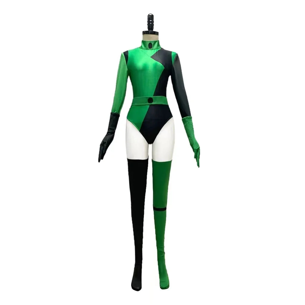 Shego Cosplay Costume Jumpsuit For Women Disguise Halloween Carnival Suit