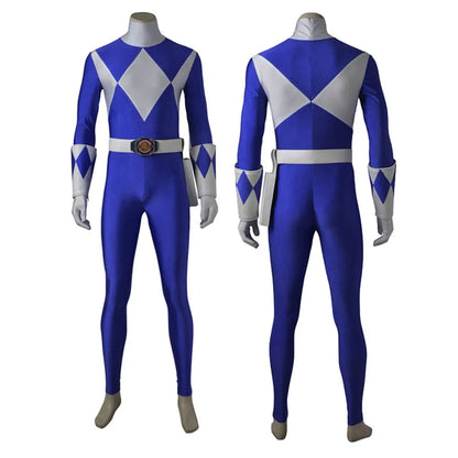 Blue Ranger Cosplay Bodysuit with Boots Superhero 3D Printed Halloween Costume Goushi Battle Suit