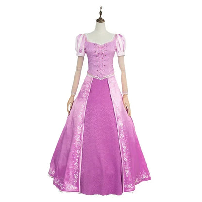 Sweet Fresh Tangled Costume Rapunzel Cos Costume Halloween Princess Dress Anime Cos