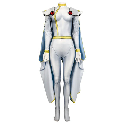 Gold Wolf Jumpsuit Anime X Police 97 Carnival Costume Storm Ororo Munroe Cosplay Woman Halloween Jumpsuit Mask High Quality