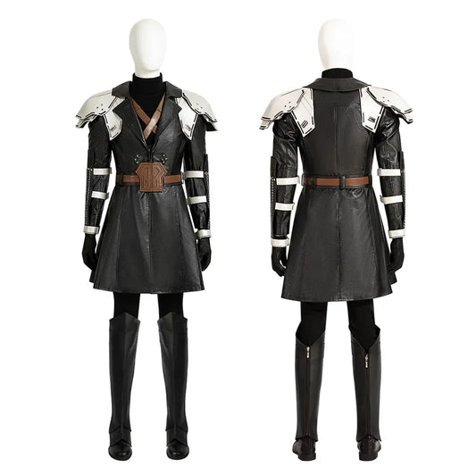 Sephiroth Cosplay Costume Final Fantasy 7 Outfit with Shoes and Wig Custom Size for Men Halloween Comic Con