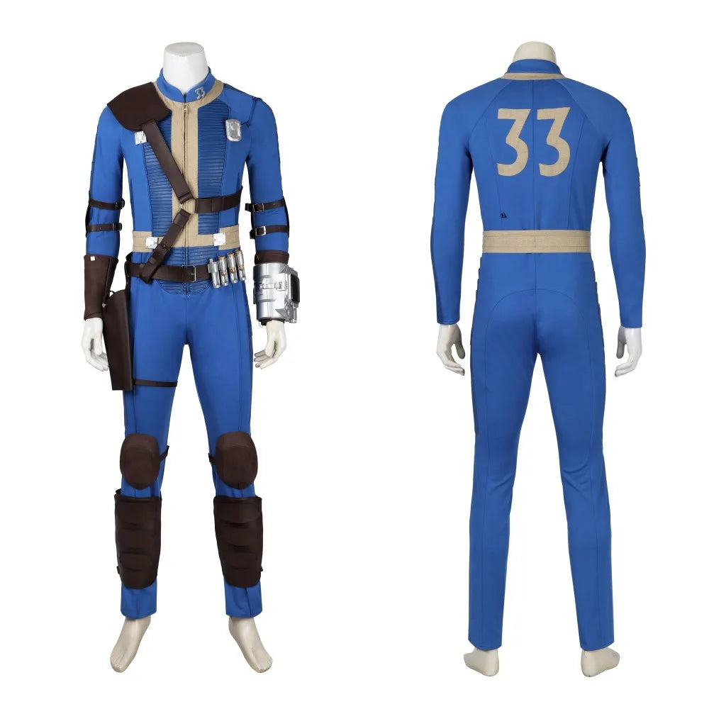 Sole Survivor Vault 33 Cosplay Costume Full Set for Men Battle Suit Nate Style