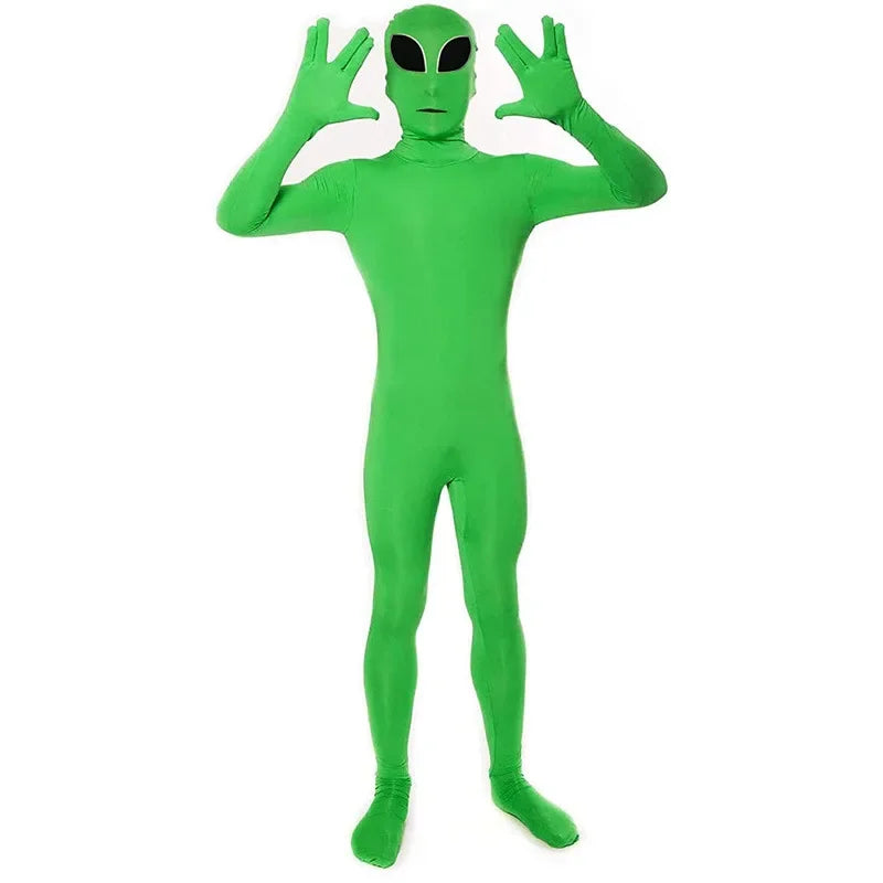 Alien Tights Cos Children and Adults Performance Clothes Halloween Costumes for Women  Alien Tights Cosplay Green One Piece