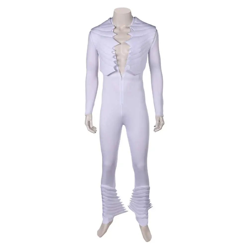 Fantasia Freddie Cosplay White Jumpsuit Rock Band Disfraz Costume Adult Men Roleplay Male Fantasy Halloween Carnival Party Cloth